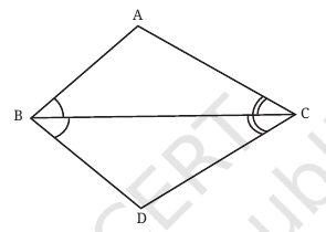 Source geometry diagram with its original vertex labels and given equality marks.