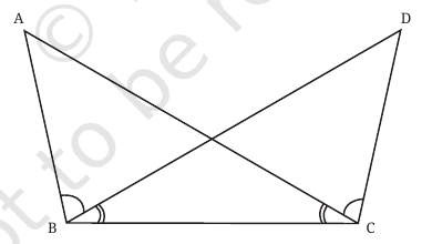 Source geometry diagram with its original vertex labels and given equality marks.