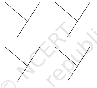 Two rows of paired three-arm figures to compare.